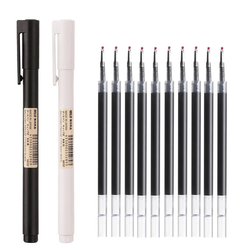 Muji Stationery Gel Pen - Zestaw wkładów do długopisów żelowych MUJI,