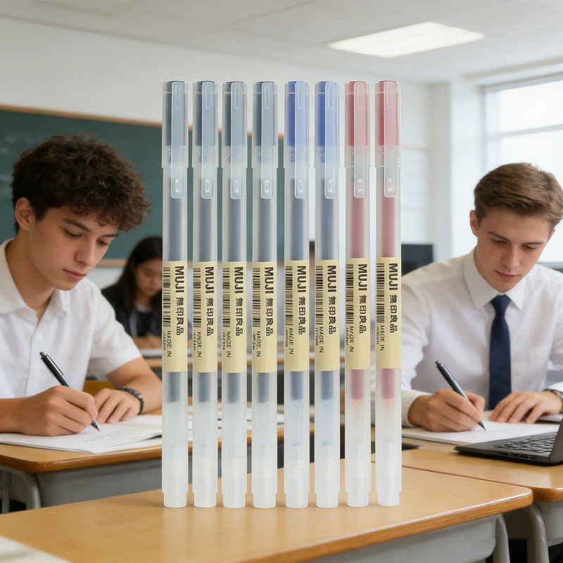 Muji Stationery Gel Pen - 6/8 szt. długopisów żelowych w stylu